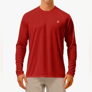 UPF 50+ Long Sleeve UV Sun Protection Shirt in Red XL - New With Tags